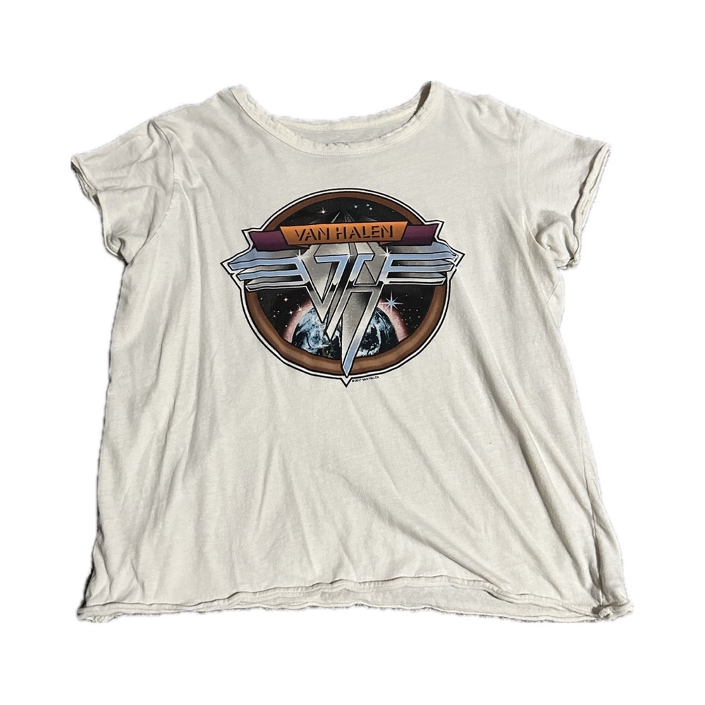 American Eagle Cropped Van Halen Graphic Shirt